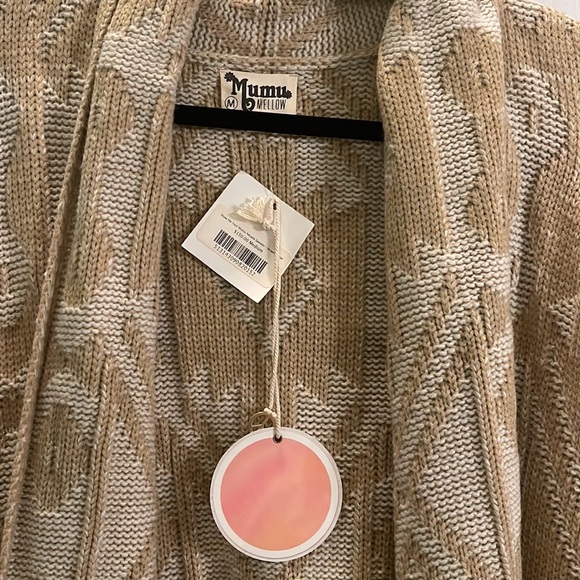 Show me your mumu mellow beige fringe western Aztec cardigan - Picture 2 of 5